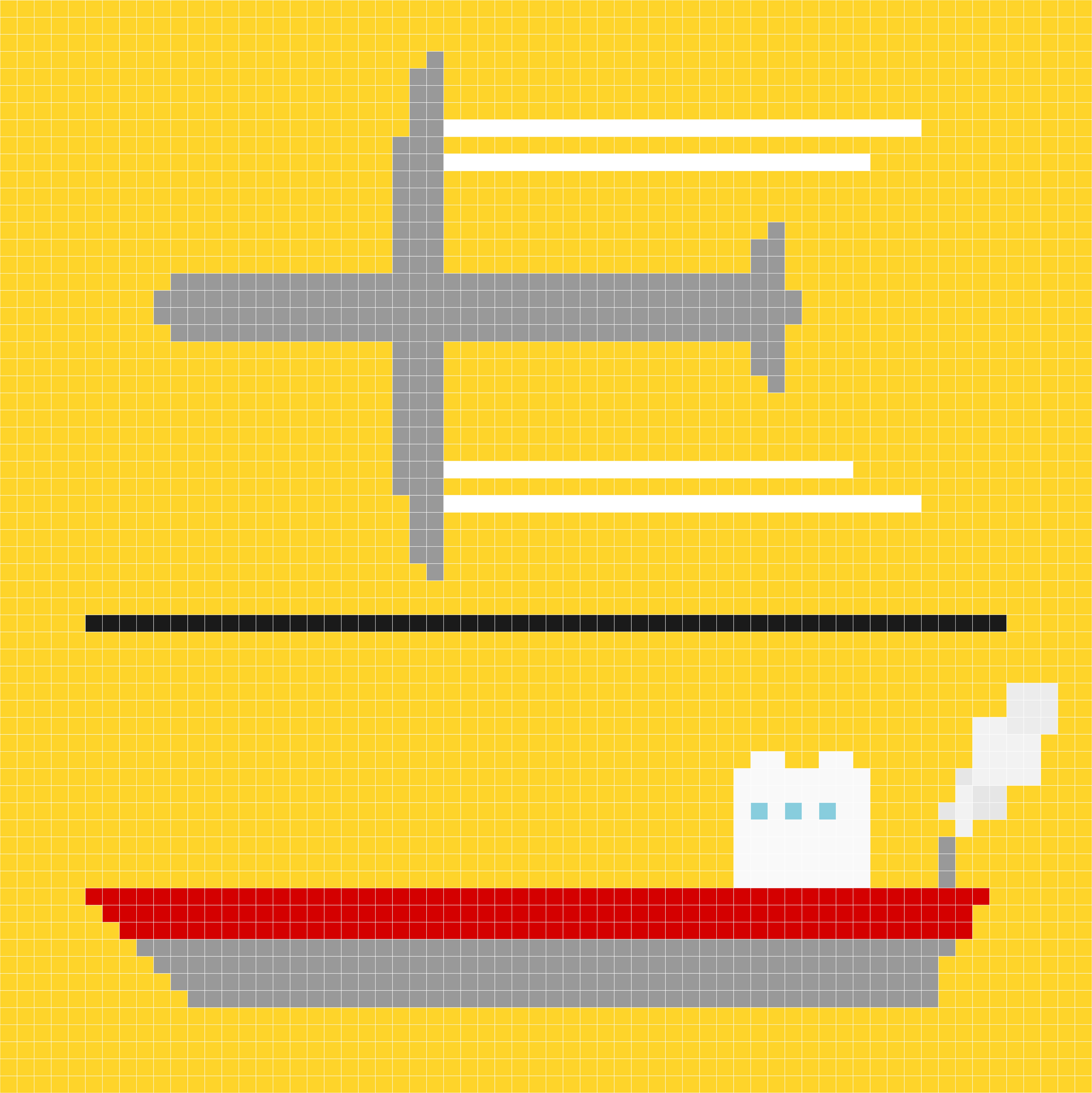 Pixel art with a plane and a vessel